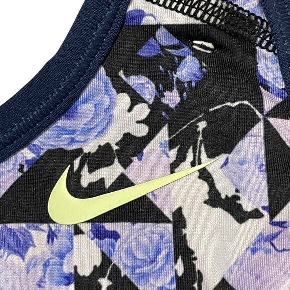 Nike Swoosh Printed Reversible Sports Bra Girls - Floral Multi - Large** - Picture 6 of 7